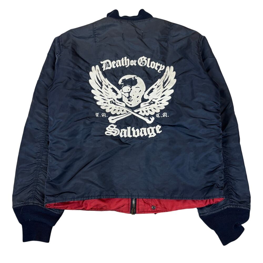 Salvage MA-1 Bomber Jacket Death or Glory Men's Medium y2k